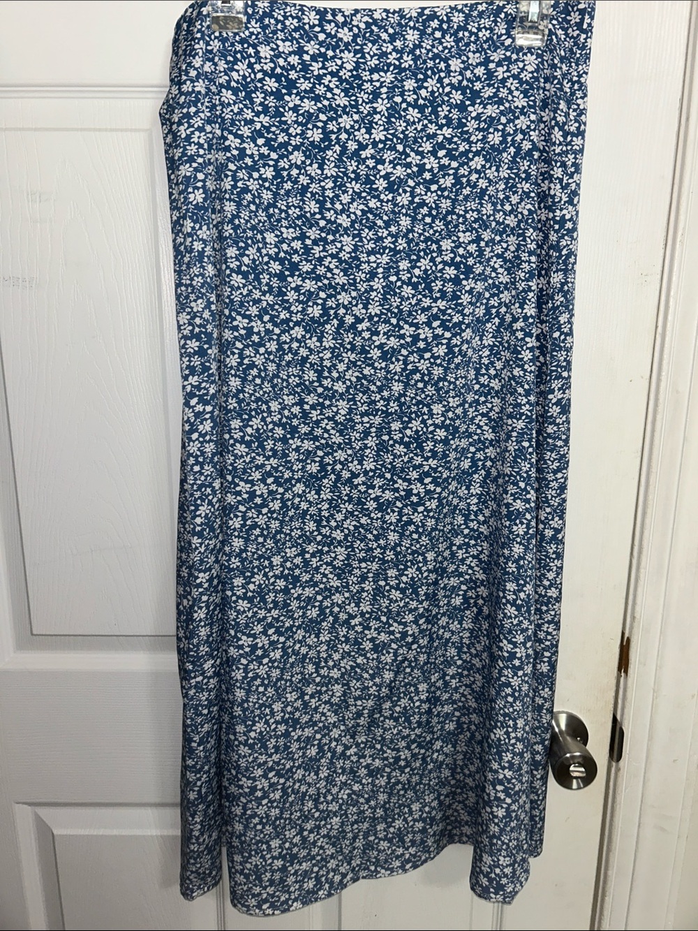 Blue Floral Maxi Skirt